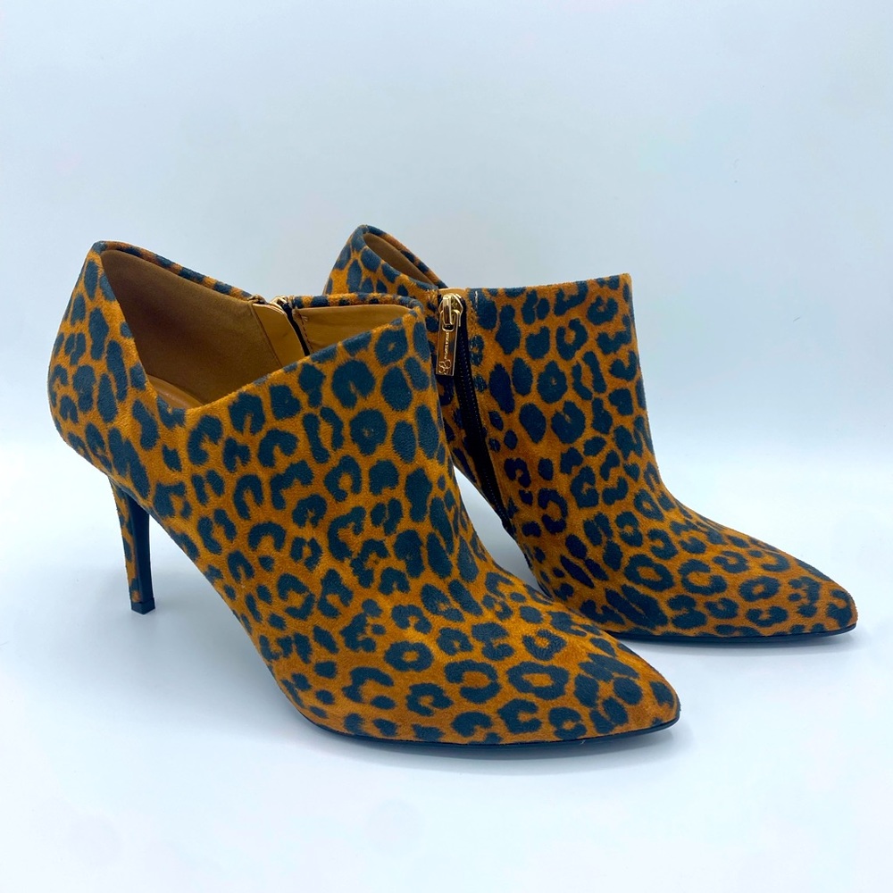 Jessica Simpson Leopard Print Booties, Size 9